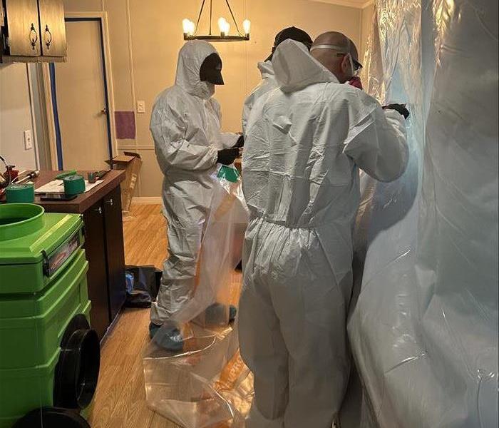 SERVPRO expert team using proper equipment to perform mold remediation
